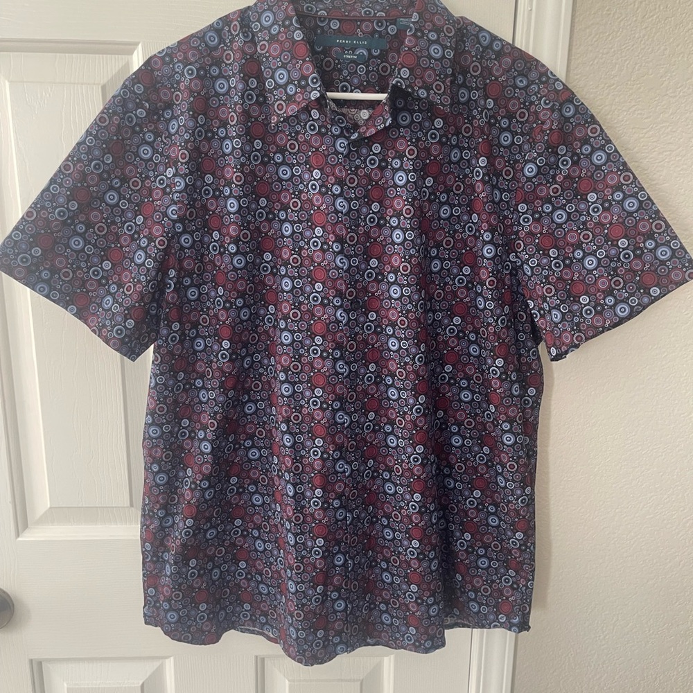 Perry Ellis Men's Multicolor Patterned Shirt